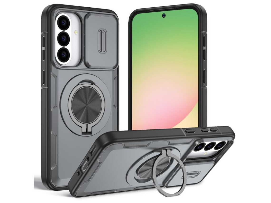 Capa Zruxe Compativel Com Samsung Galaxy A56 5g/a36 5g (magsafe - Suporte Giratorio - Cinza)