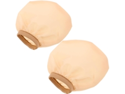 Conjunto de 2 Abajures em Tecido Bege Suave SFUSHOS