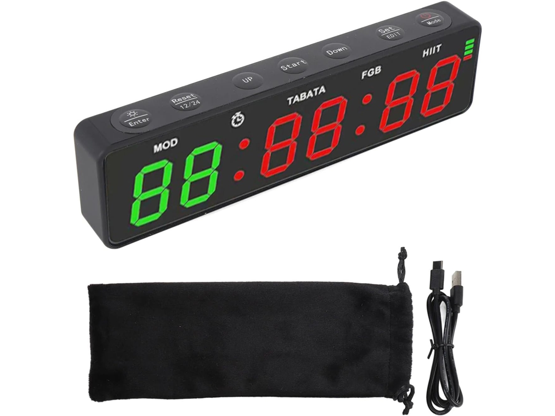 Cronômetro De Intervalos Magnético Com Led E Indicador De Progresso, Ideal Para Academia E Tarefas Diárias.