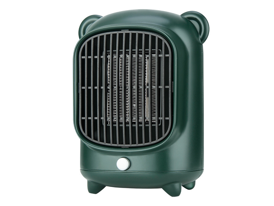 Mini Aquecedor De Ar Para Mesa, Aquecedor Elétrico Doméstico Sfushos (padrão Europeu 220v 240v, Verde Escuro)