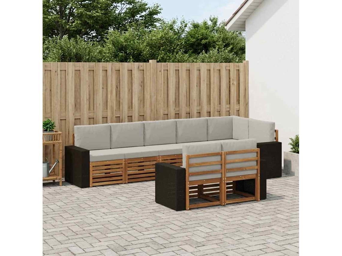 Vidaxl Conjunto De Sofás Para Exterior 8 Unid. Poliéster