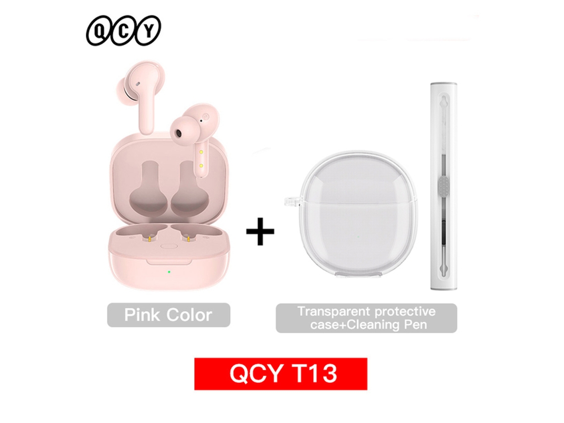 Qcy T13 Wireless Smart Headphone Bt5.1 Tws Auscultadores 4 Mic Enc Hd Call Headset Touch Control Earbuds Long Standby 40H