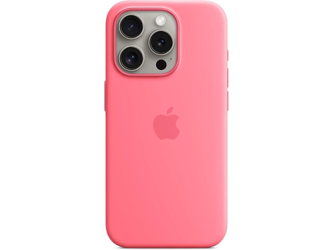 Capa De Silicone Para Apple Iphone 15 Pro Com Magsafe (rosa)