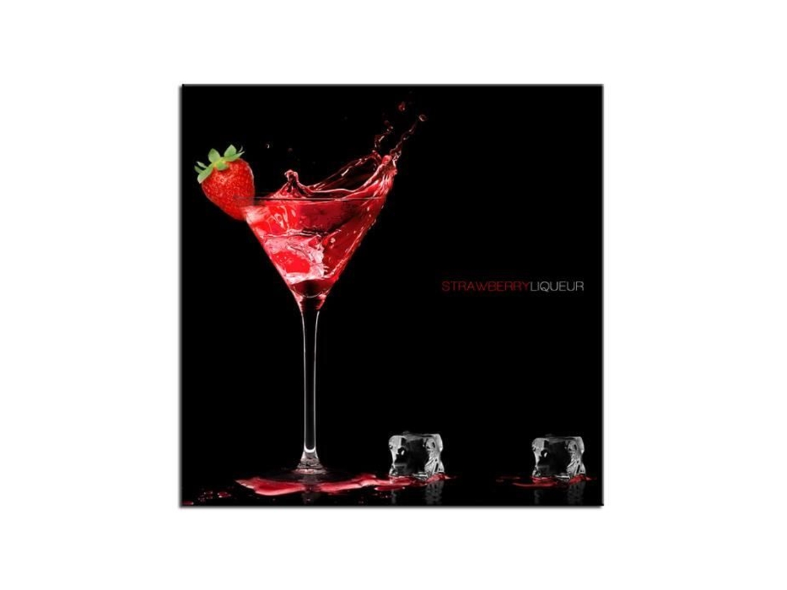Quadro Decorativo para Fotos Licor de Morango Declina 50X50 Vermelho