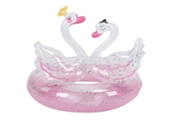 Piscina boia de Nadador Patins Pvc 55 Cm Rosa AOZORZ