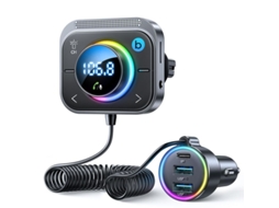 2026-adaptador Bluetooth 5.3 Para Carro Com Transmissor Fm/aux, Receptor De Rádio Com Chamadas Hd E Música