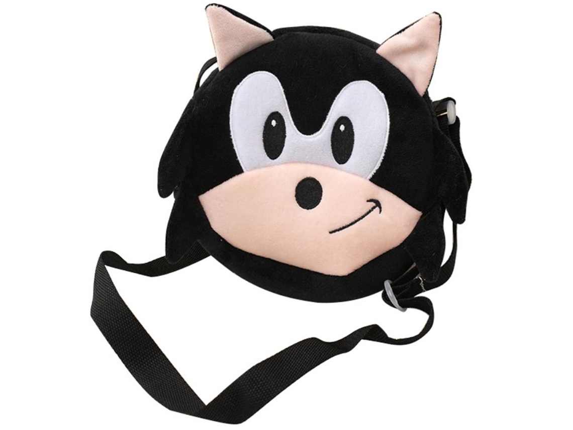 Bolsa de Ombro Anime Pelúcia Fofa Personagem Cartoon com Alça Ajustável Presente para Crianças Preta
