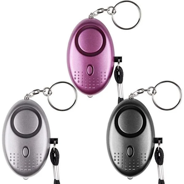 Kit 3 Alarmes Pessoais 130db Lanterna Led