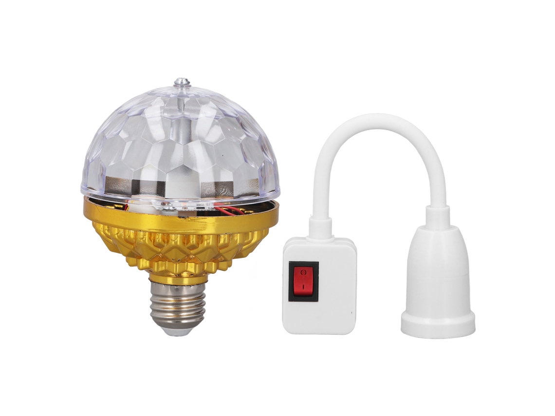 Walshlxq luz de Bolas Rotatória Led Colorida 6w para Festas Boda Karaoke com Plugue Eu 220v