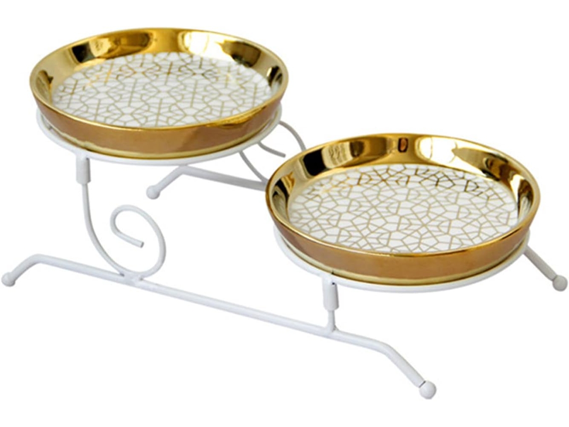 Suporte Para Cupcakes Com Prato De Cerâmica Removível, Feito De Porcelana Profissional, Para Mesa
