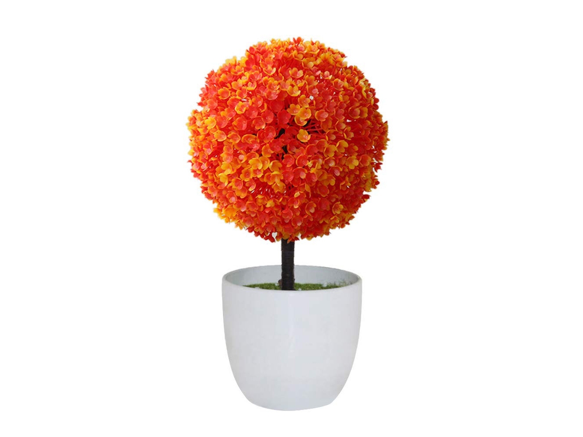 Bonsai artificial em vaso de bola de plástico 15x26cm S/MARCA