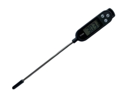 Termômetro Digital Universal Preto para Cozinha, com Sonda Alimentos de Alta Precisão, Compacto, Utensílio Cozinha. AQUAFORGE