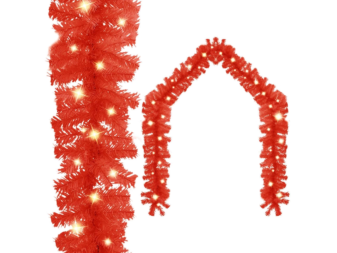 Vidaxl Grinalda De Natal Com Luzes Led 10 M Vermelho