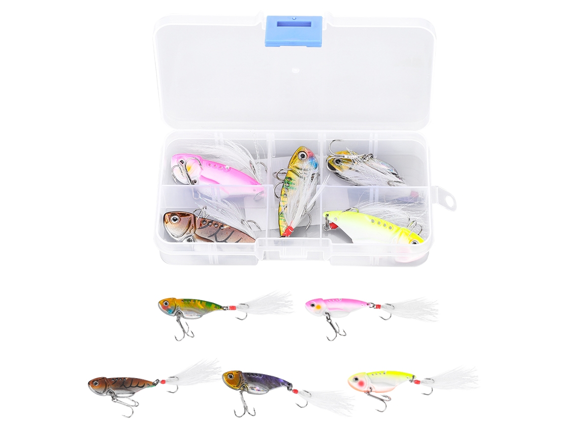 Artificial Bait (simulated Fish Lure, All-metal Vibration) 5.2cm/11g Metal Vib Artificial Bait (5-piece Set)