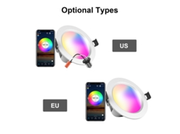 Lâmpada Embutir Inteligente 9w RGB+CCT com App