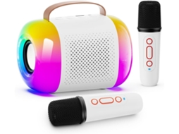 Mini Karaokê Portátil Com Caixa De Som Bluetooth, 2 Microfones Sem Fio E Luzes Led Coloridas, Ideal Para Crianças De 3 A 11 Anos Aquaforge