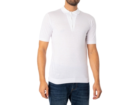 Polo De Homem John Smedley Adrian Algodão Branco (l)