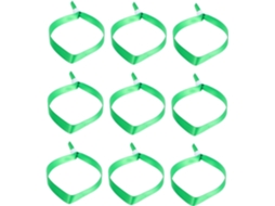 Conjunto de 20 pulseiras de poliéster duráveis e coloridas para identificação em shows e festas, com design em branco.