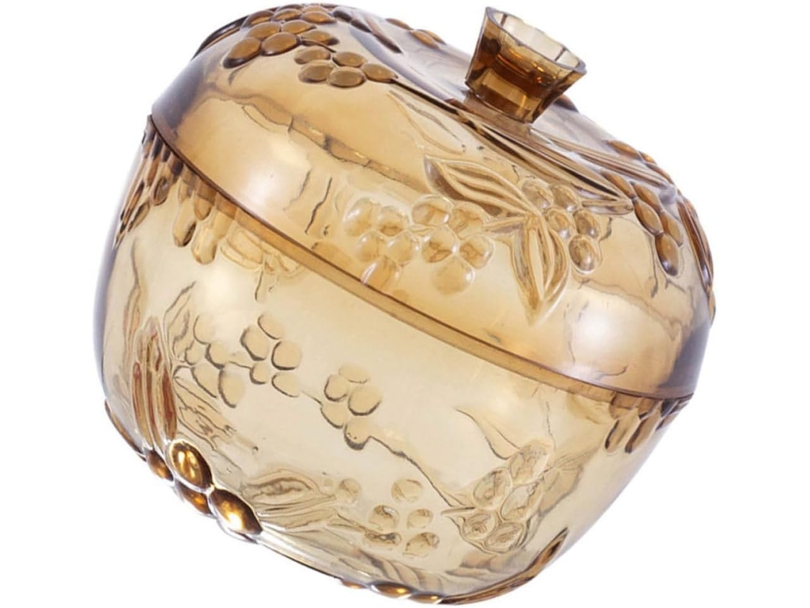 Magiclulu Pote De Plástico Hermético Para Doces, Lata Redonda Para Lanches, Dourado, Para Snacks E Chá De Flores Secas