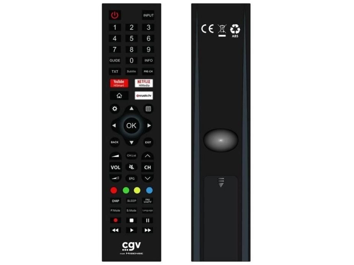 Controlo Remoto De Substituição Cgv Fidelio Hisense Para Televisores Hisense Sem Programação Pronto A Usar