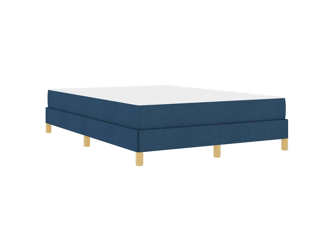 Conjunto 1 Cama Box Vidaxl Azul Tecido (140 X 190 Cm)