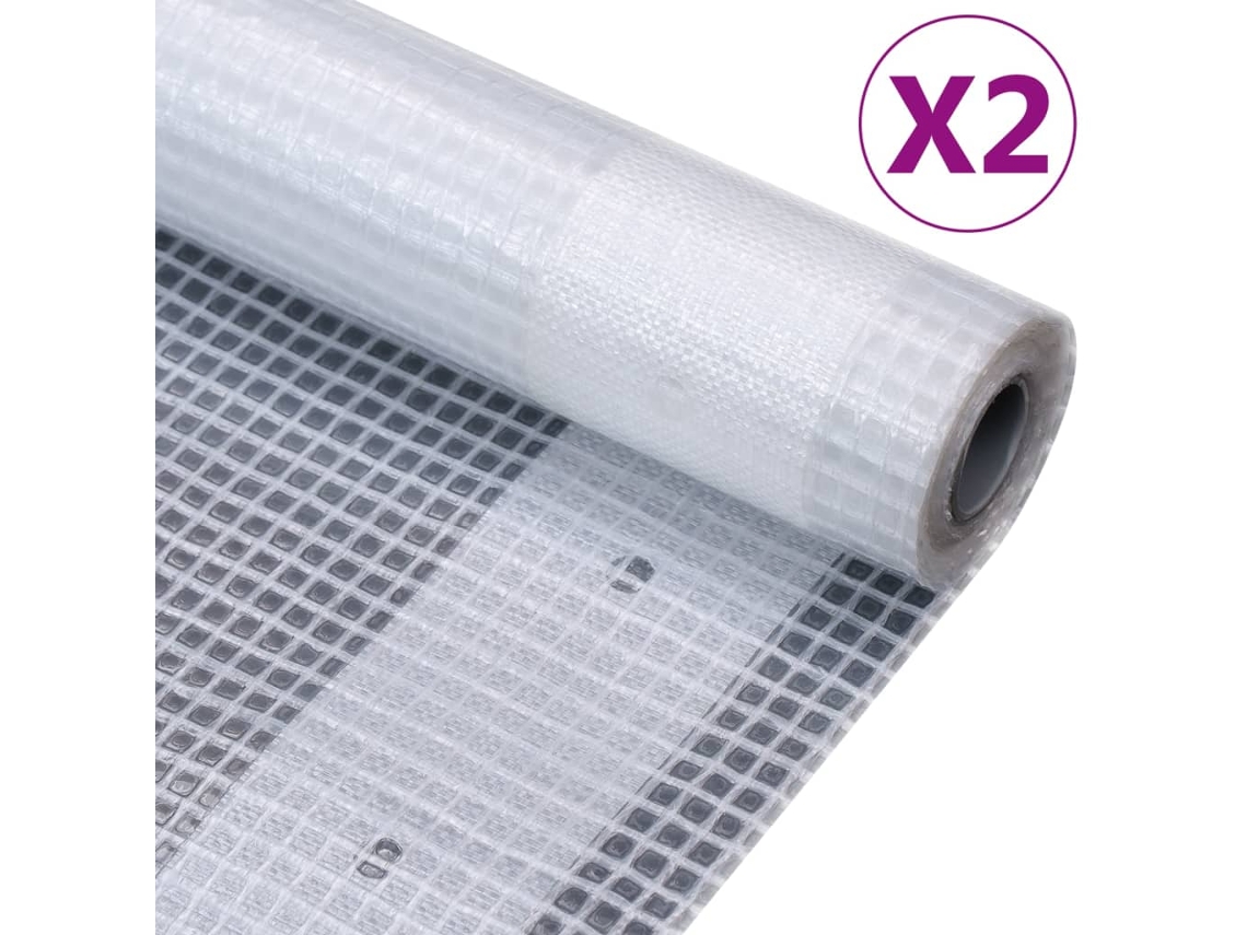 Vidaxl Lonas Em Tecido Imitação De Gaze 2 Pcs 260 G/m² 1,5x15 M Branco