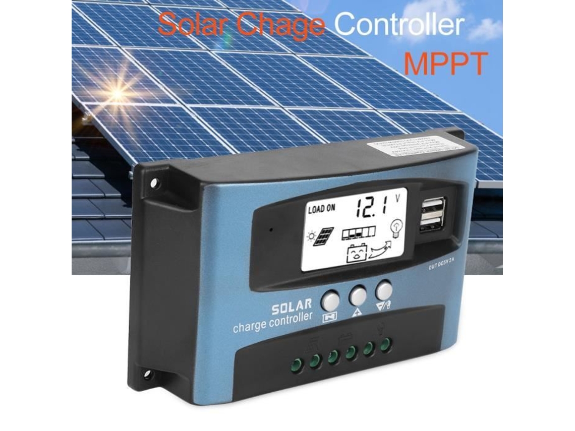 100A MPPT Carregador de Bateria Painel Solar Regulador de Carga Controlador 12V - 24V Auto Tracking Power Up -QUT S/MARCA