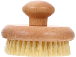 Escova Esfoliante Corporal Com Cabo Redondo De Madeira, Escova De Banho Para Massagem Suave E Limpeza Espumante Em Casa