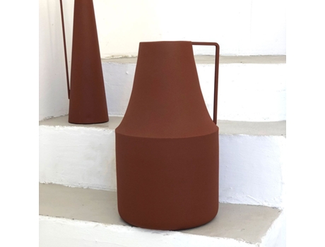 Jarro DECOCLICO tipo leiteira de metal vermelho
