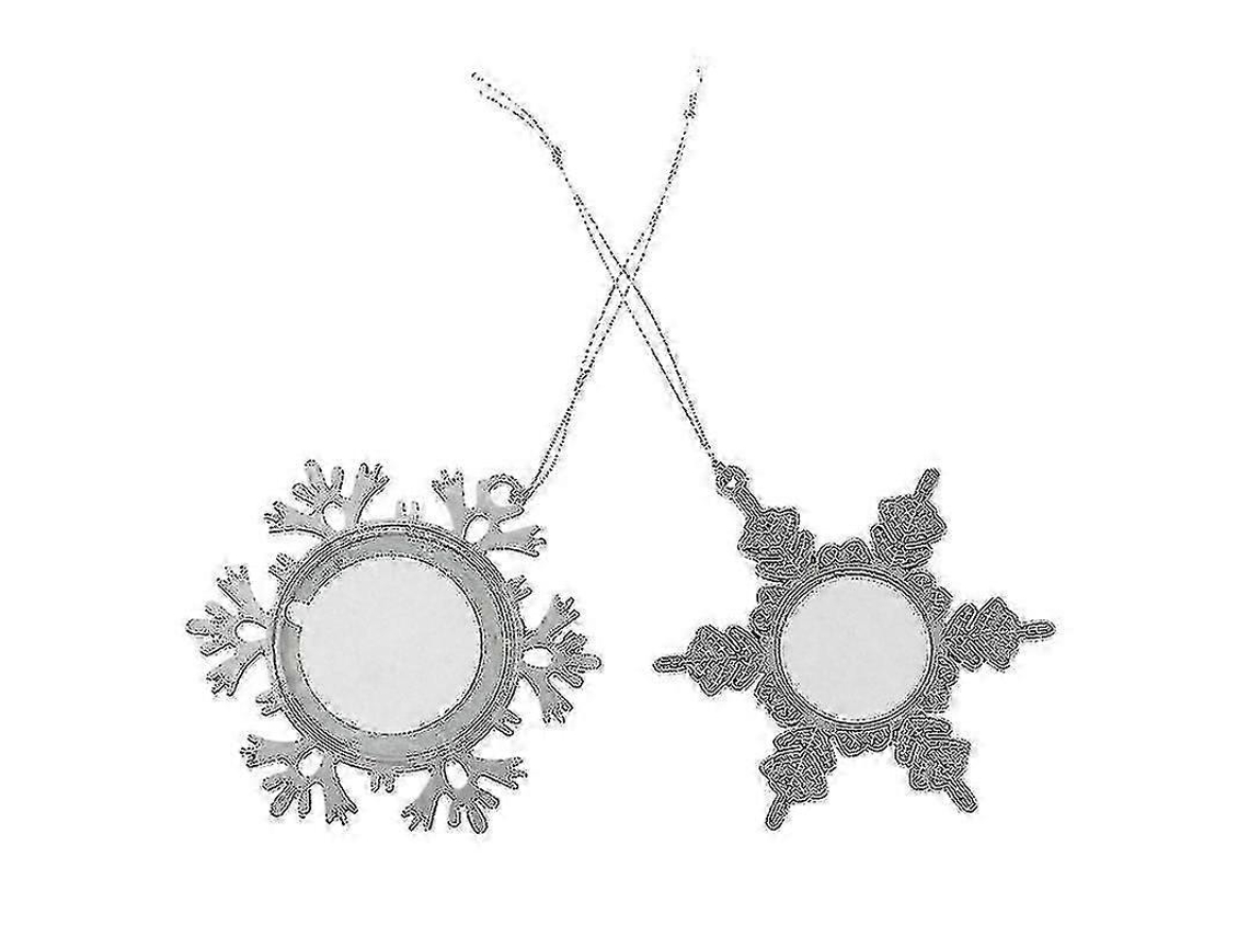 Conjunto De 3 Pingentes Para Porta Retratos Em Formato De Floco De Neve, Ideais Para Presentes De Natal Diy E Decoração Festiva De Fotos. Hengjian
