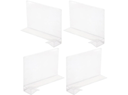 Conjunto de 4 divisórias GOKOCO em plástico transparente para guarda-roupa, duráveis e práticos