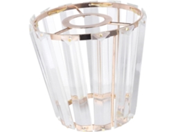 Luminária Elétrica De Cristal E Ferro Forjado, Com Cobertura Iluminada Banhada A Ouro, Tamanho Pequeno De 3 Cm.