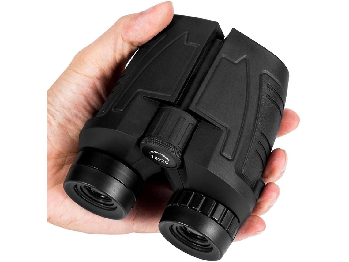 Binóculos Compactos Visão Noturna Baixa Luz Ocular Grande Ip68 Foco Fácil Caça Pássaros Viagens Turismo Adultos Preto Bestvite