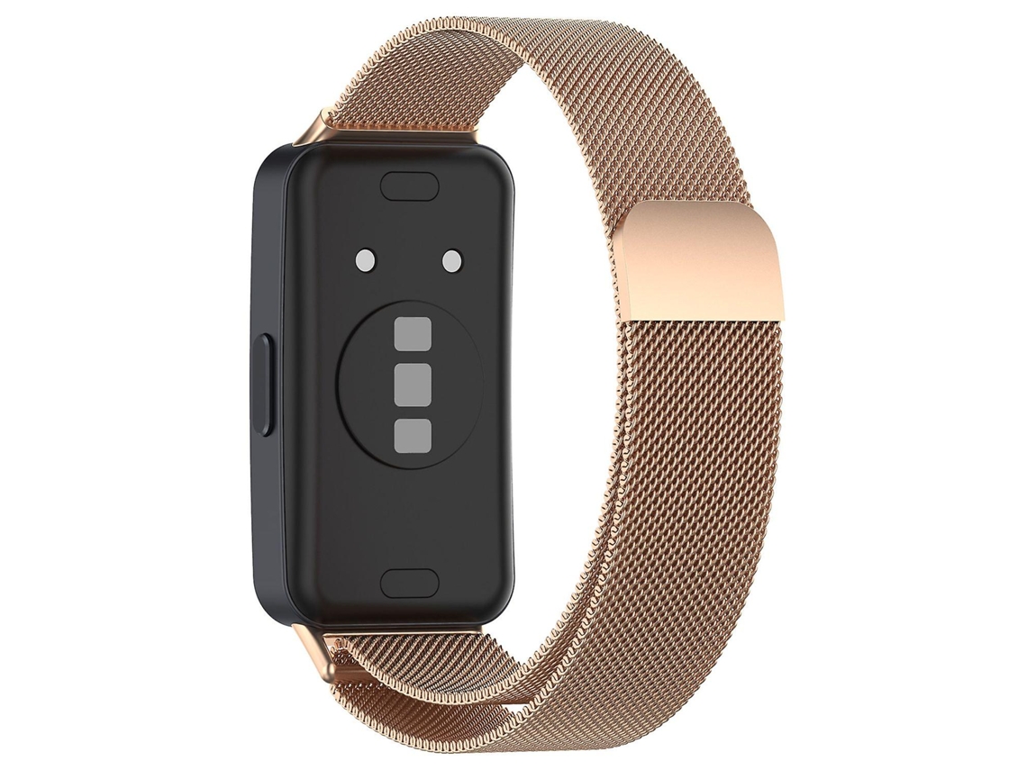 Pulseira De Relógio Estilo Malha Para Huawei Band 8, Peça De Reposição Para Pulseira Inteligente De Metal Dourado Olysi Shop