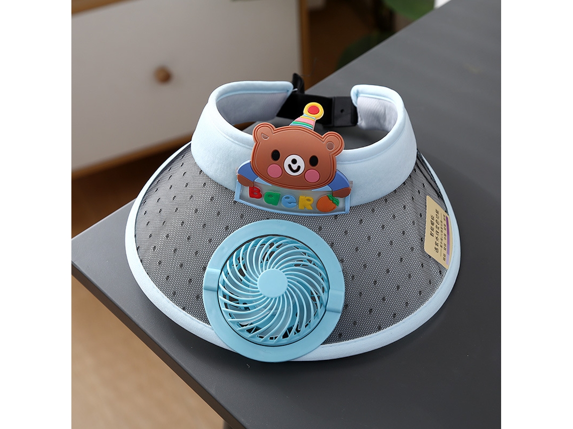 Chapéu com Ventilador Solar MDUG (blue Bear)
