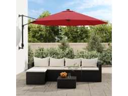 Vidaxl Guarda-sol De Parede 290 Cm Vermelho Brilhante