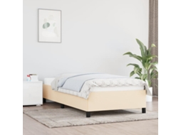 Vidaxl Estrutura De Cama Sem Colchão 90x190 Cm Tecido Creme
