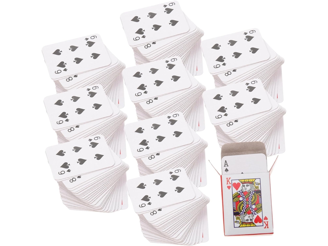 Conjunto De 10 Mini Cartas De Baralho - Acessórios De Viagem Para Adultos