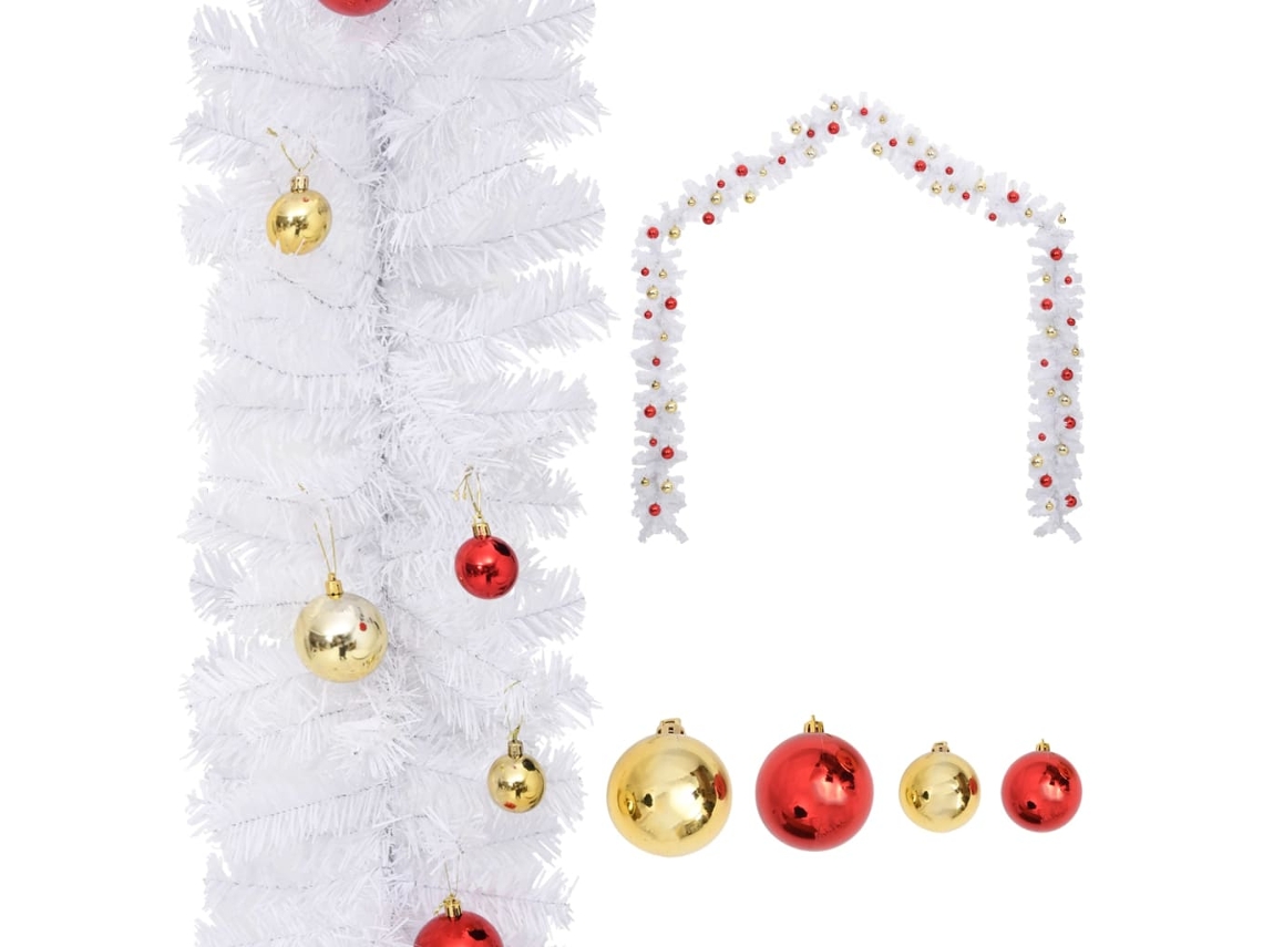 Christmas Garland, Christmas Garlands Vidaxl Branco Pvc (10 M)