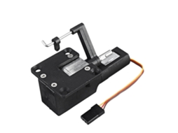 Conjunto completo Trem de pouso retrátil elétrico em metal com direção por parafuso, sem fim, usinagem CNC, aeromodelismo e modelismo. MDUG
