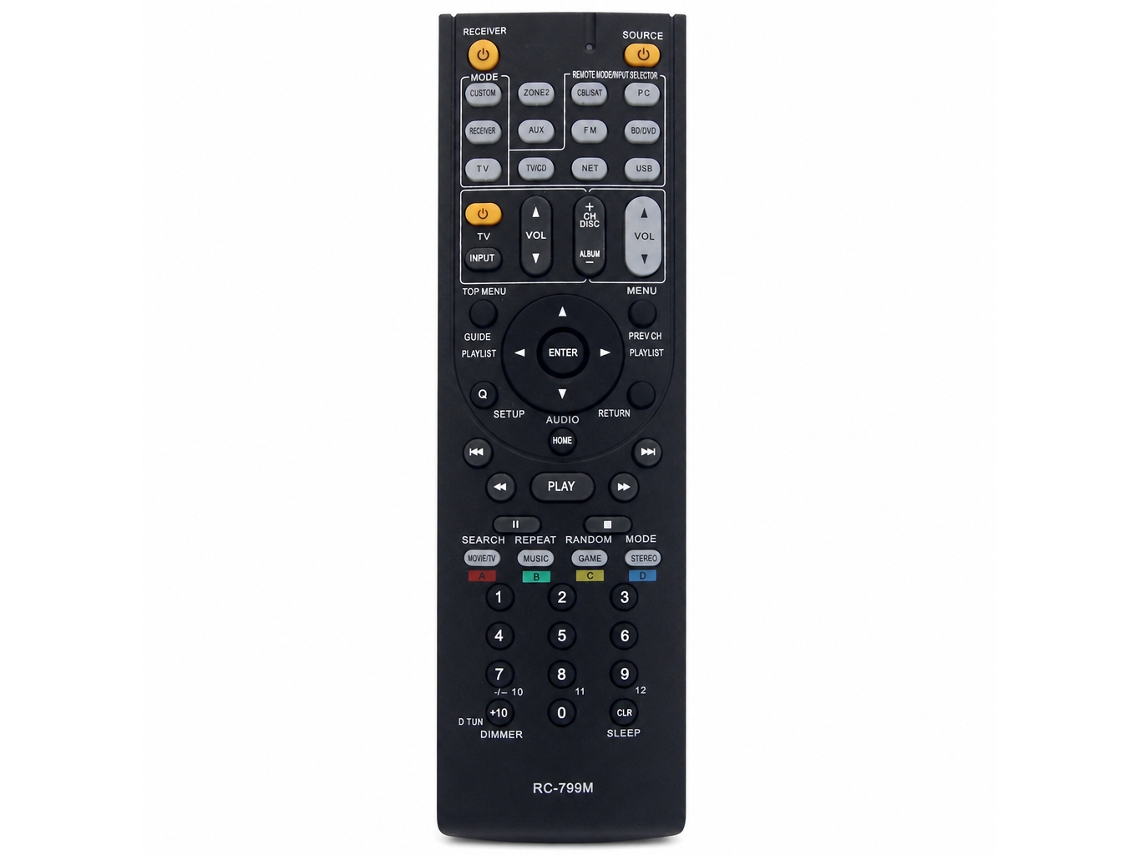 Comando À Distância De Substituição Compatível Com Recetor Av Onkyo Rc-799m Com Controlo De Tv_dae