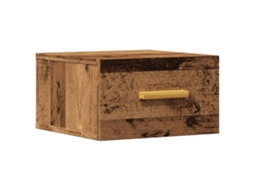 Mesa de Cabeceira de Parede em Cor Madeira Velha MAISON EXCLUSIVE 35x35x20 cm