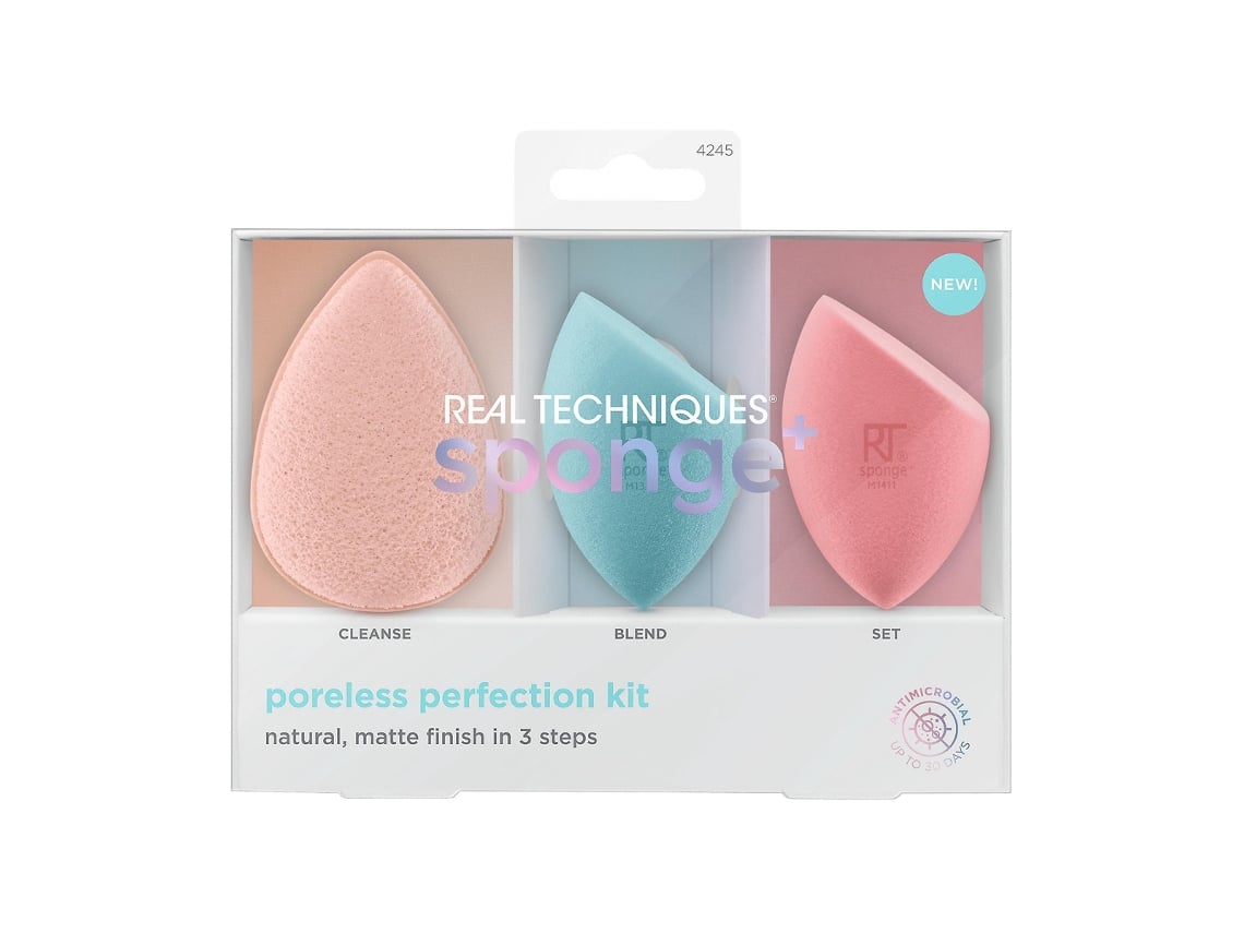 Conjunto De Esponjas Real Techniques Pro Matte Poreless Perfection 3 Peças