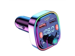 Transmissor Fm YIZHOOD Q5 4.8A Bluetooth 5.0 Mãos-Livres 2 Usb Preto