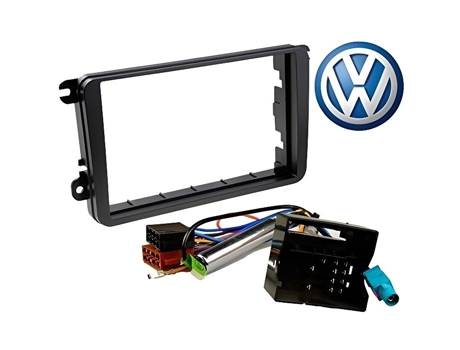 Arnês de Rádio Do Carro 2 Din 2 Iso Volkswagen / Skoda / Assento Adaptador Fakra Montagem Quadro de Rádio