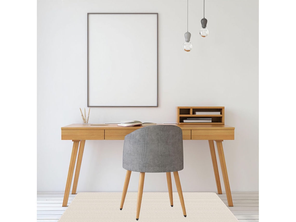 Tapete Protetor Piso 145 X 165 Cm Piso Parquet Laminado Branco Cm,