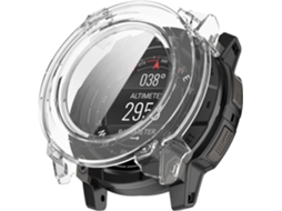 Capa Para Garmin Instinct 3 50mm Película De Vidro Temperado 9h Integrada, Proteção Total Contra Impactos Em Pc Rígido. Transparente Hexinyigjly