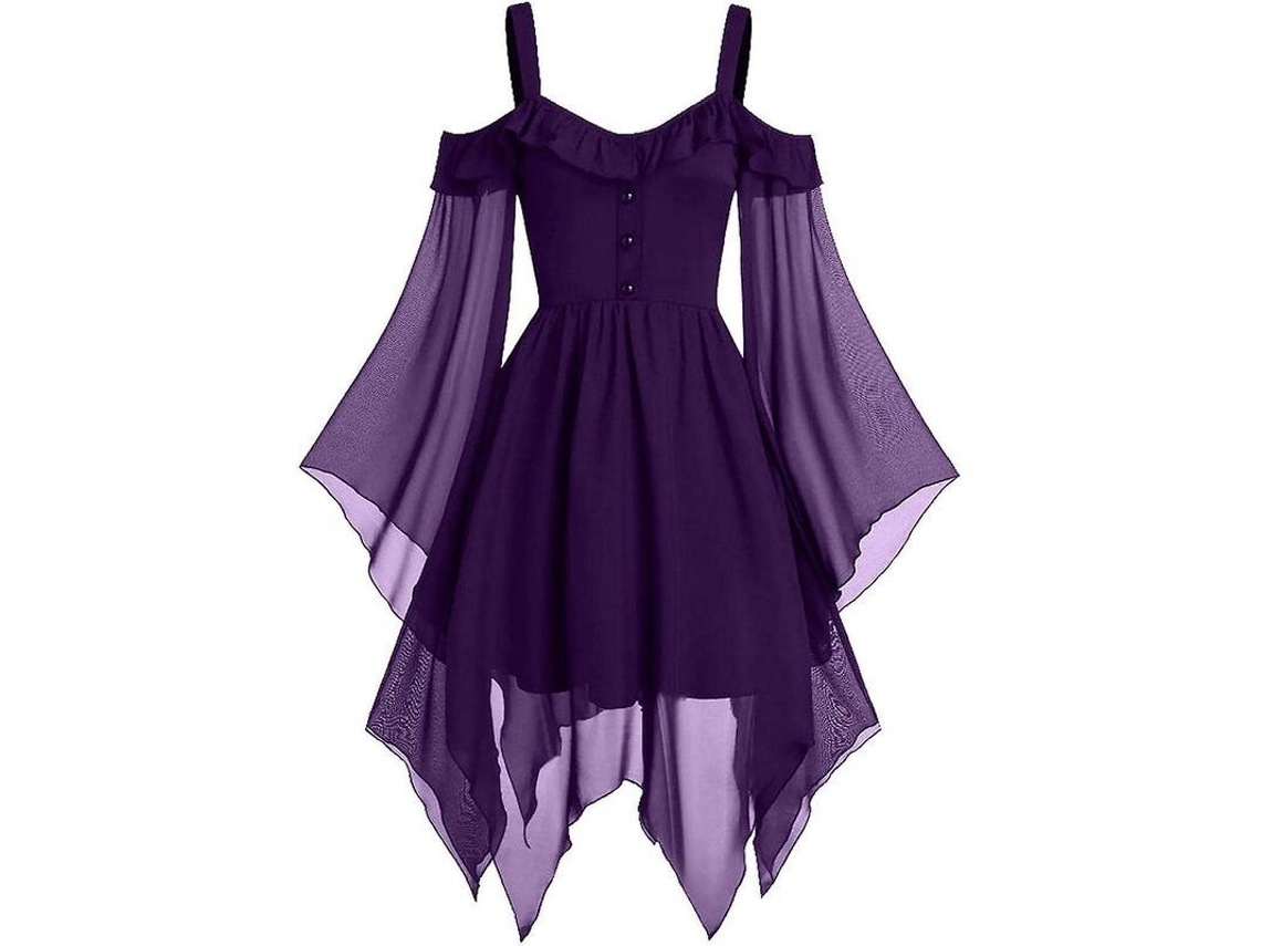 Vestido Gótico Fasst de Hombros Descobertos para Halloween (S)