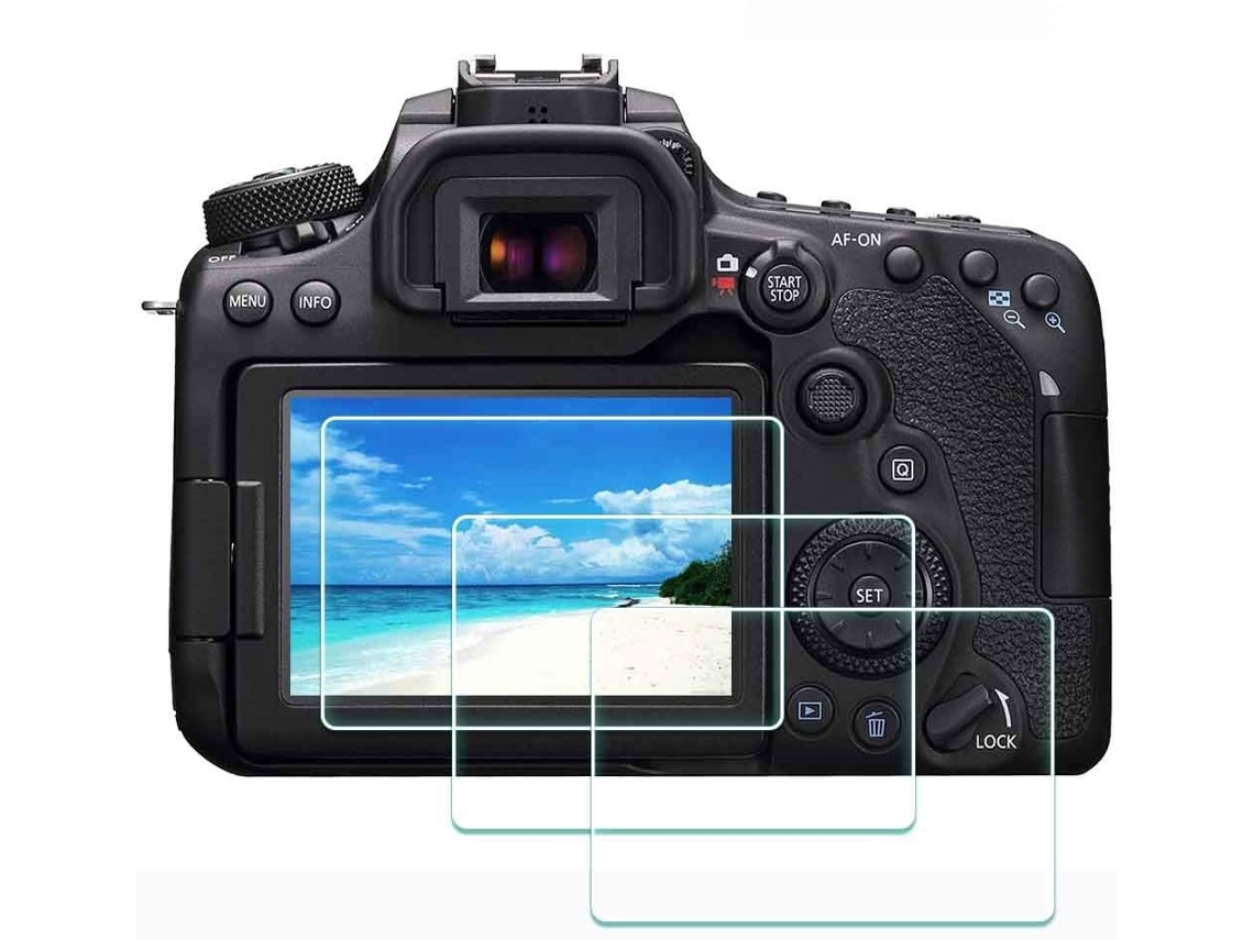 Protetor de Ecrã para Canon 7600d Hd Película Protetora de Vidro Temperado para Câmera CUICH (3 Pack)