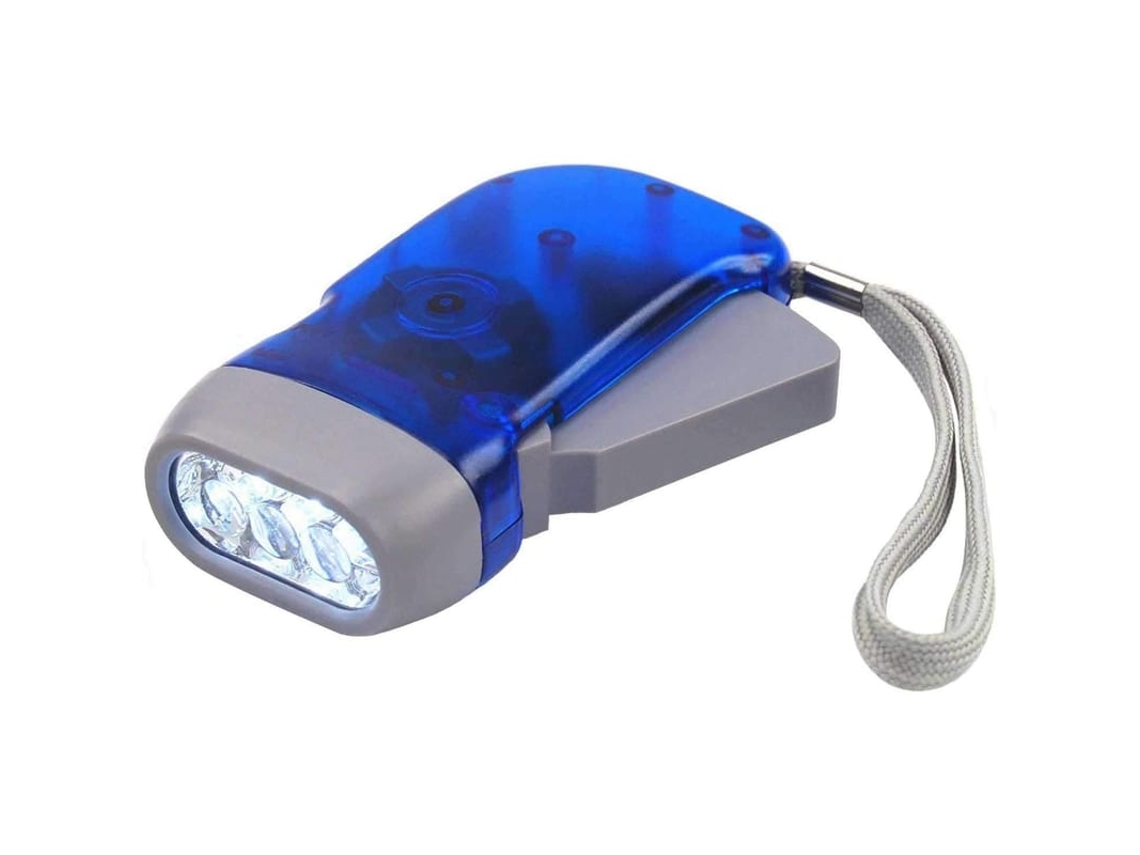 Lanterna Led De 3 Com Dínamo Azul